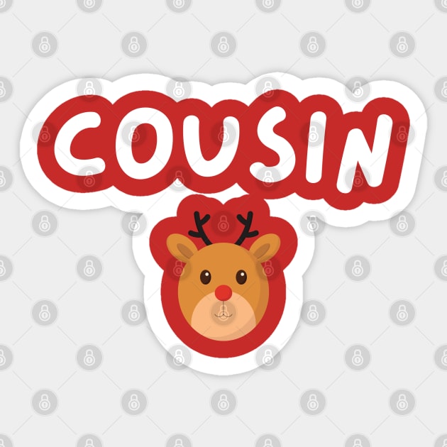 Cousin Chrismas Squad Tshirt Sticker by MAii Art&Design